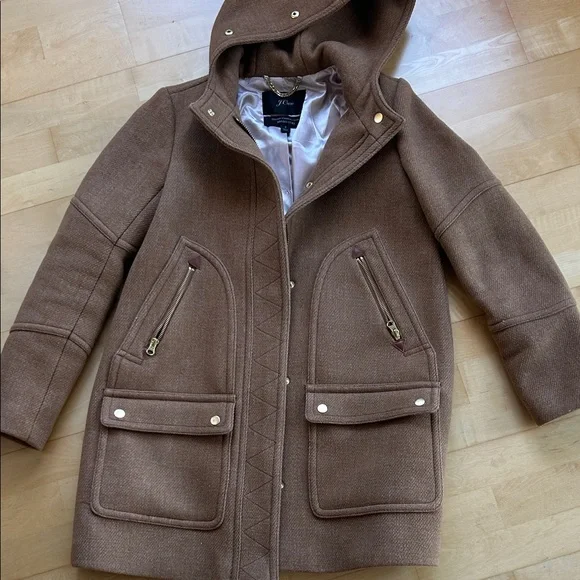 J. Crew Italian Stadium Cloth Wool Coat - Picture 2 of 11